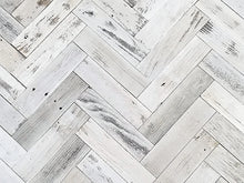 Vinta Wood™ Herringbone White Planks Permanent Peel and Stick 3"