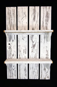 White Washed Shelf - Large Shelf made with Reclaimed Wood