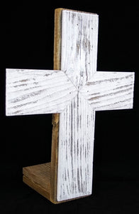 White Wash Cross - Table Stand